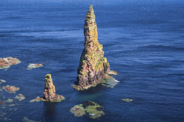 Duncansby Stacks pinnacles in the sea at Duncansby Head, John o' Groats on the east coast of Scotland