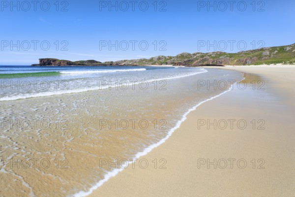 Sandy beach beach on the coast, Scotland, United Kingdom