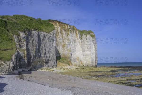 Chalk Cliff Coast and Beach, Vaucottes, Vattetot-sur-Mer, Seine-Maritime Department, France