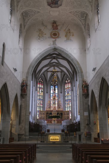 Interior view of Radolfzell Cathedral of Our Lady, Radolfzell am Lake Constance, Konstanz district, Baden-WÃ¼rttemberg, Germany