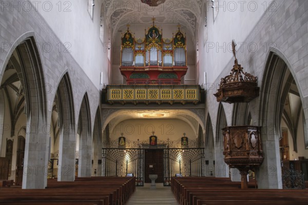 Interior view of Radolfzell Cathedral of Our Lady, Radolfzell am Lake Constance, Konstanz district, Baden-WÃ¼rttemberg, Germany