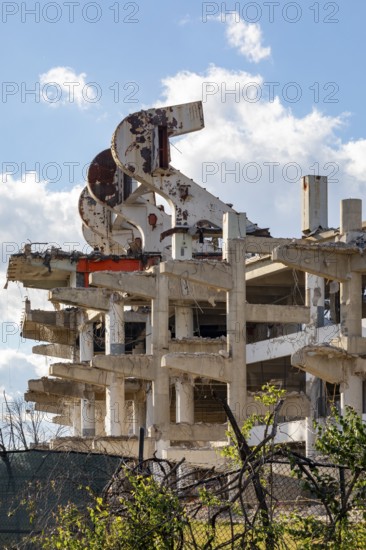 Washington, DC - Demolition of RFK Stadium. The stadium hosted baseball, football, soccer, and other events from 1961 to 2019. It will be replaced by a $3.7 billion stadium for the National Football League's Washington Commanders