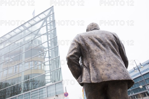 Walter LÃ¼bcke memorial in front of the Konrad Adenauer Haus, the party headquarters of the Christian Democratic Union (CDU) on 02.12.2025. The square was erected by the Centre for Political Beauty (ZPS) and approved by the Berlin Mitte district authority for two years. Walter LÃ¼bcke was a member of the Hessian state parliament for the CDU and was murdered by an AfD supporter on 2 June 2019