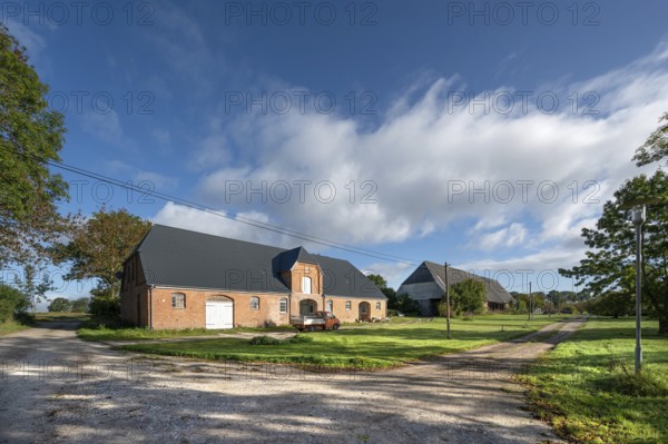 Estate with historic buildings, a former horse stable and barn from 1923, Gut Othenstorf, Mecklenburg-Western Pomerania, Germany