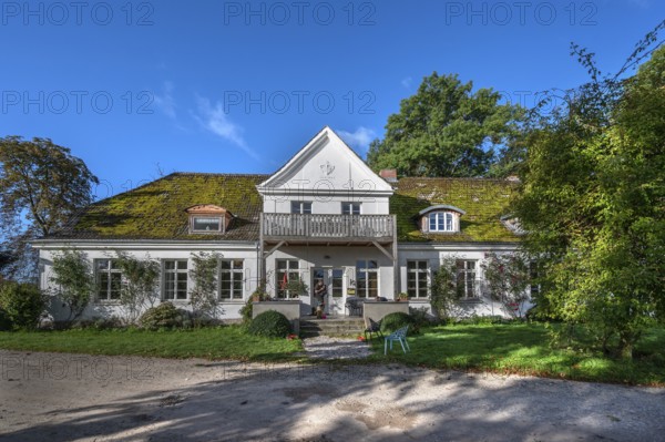 Historic estate with old trees from 1923, Gut Othenstorf, Mecklenburg-Western Pomerania, Germany