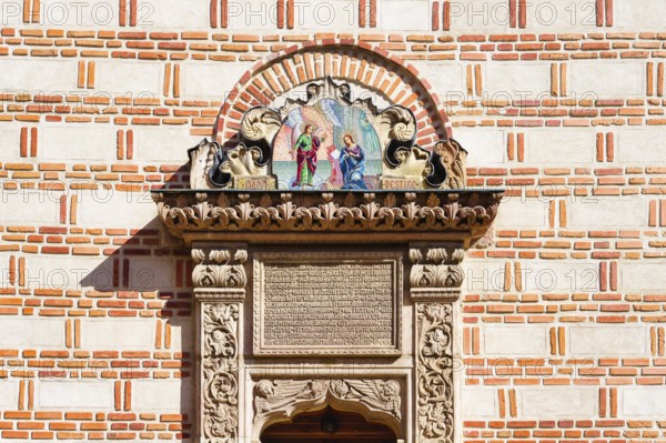 Saint Anthony Princely Church or Old Court Church, Carved stone portal, Bucharest, Romania