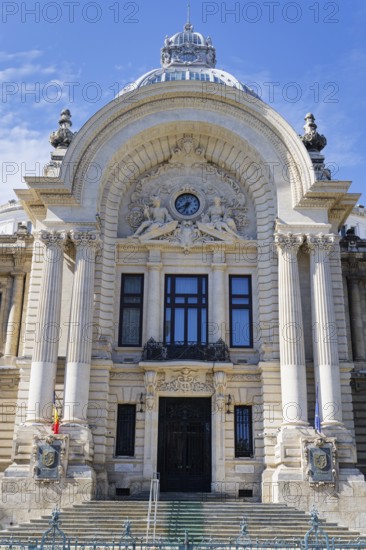 CEC Palace in French architecture, Headquarters of the Romanian National Savings Bank and house of the CEC Museum, Bucharest, Romania