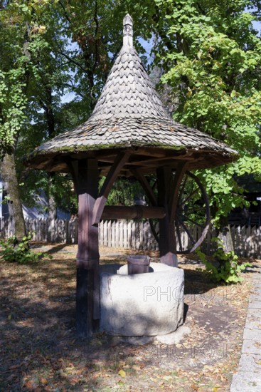 Traditional artesian well, Village Museum, Bucharest, Romania