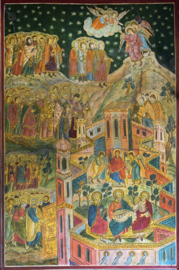 Orthodox Cathedral of Saints Peter and Paul, Wall paintings detail, Constanta, Romania