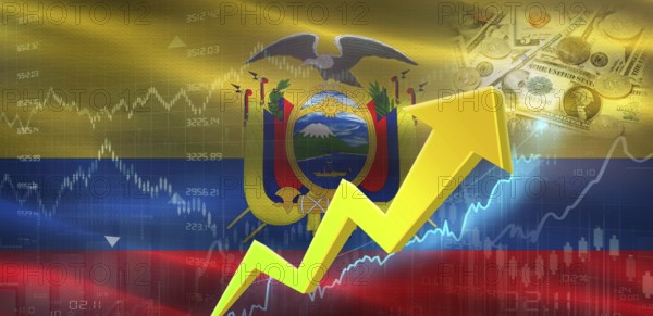 Ecuador Financial Growth on Market Graph. Ecuador Economic Growth on Financial Graph