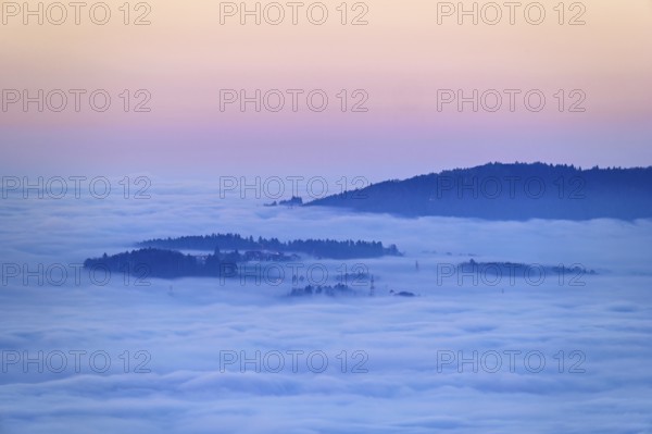 Sea of fog over the midlands, Canton, Aargau, Switzerland