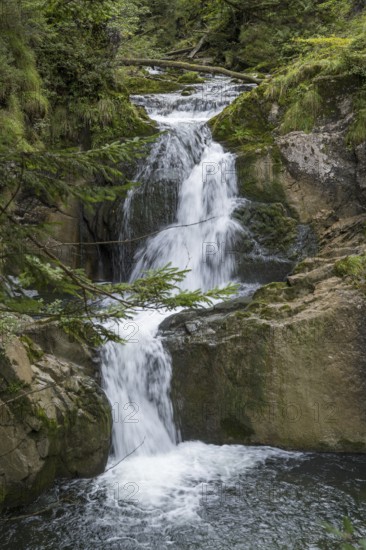 Rottach Wasserfall, Rottach-Egern, Mangfall Mountains, Upper Bavaria, Bavaria, Germany