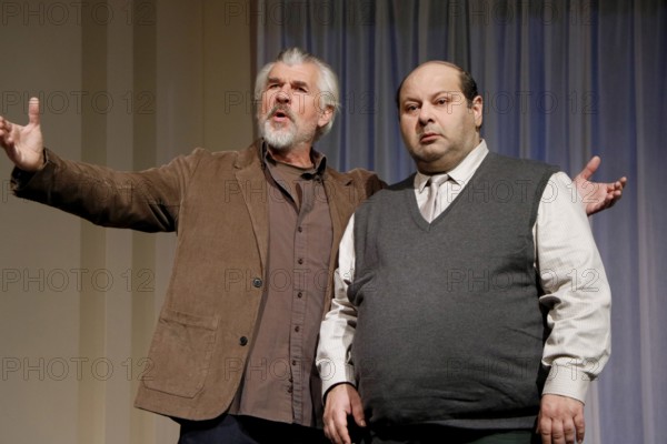 Daniel Morgenroth and Georgios Tsivanoglou during the photo rehearsal of The Neurosen Cavalier at the Schlossparktheater in Berlin on 26.11.2025