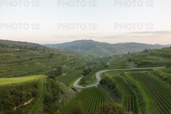 Texas pass in Kaiserstuhl at sunset, autumn. Baden-WÃ¼rttemberg, Germany