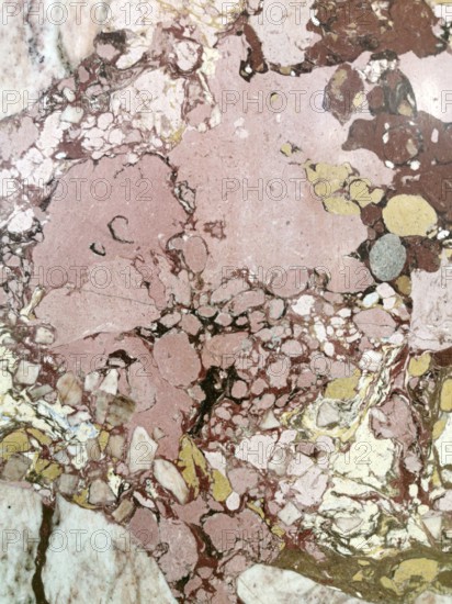 Pink and brown marble surface with natural patterns