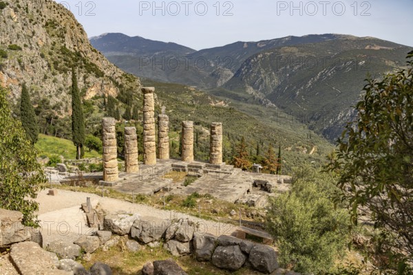 The Temple of Apollo, Archaeological Site of Delphi, UNESCO World Heritage Site in Delphi, Greece