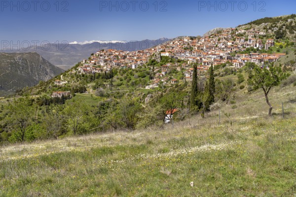Landscape around the town of Arachova, Greece
