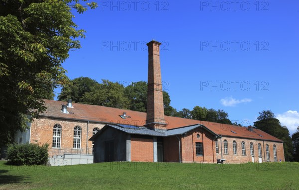 The stables built between 1821 and 1824 at the orangery in Putbus on the island of RÃ¼gen, Vorpommern-RÃ¼gen district, Mecklenburg-Western Pomerania, Germany