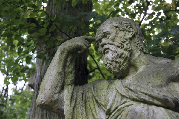 Statue of Socrates in the Hermitage in Bayreuth, Upper Franconia, Bavaria, Germany
