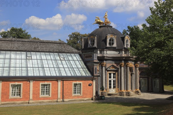 Orangery with Sun Temple, Hermitage in Bayreuth, Upper Franconia, Bavaria, Germany