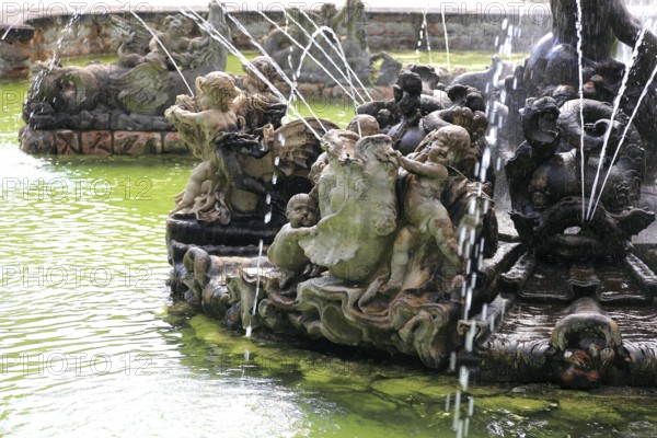 Water features of the Upper Grotto, Hermitage in Bayreuth, Upper Franconia, Bavaria, Germany