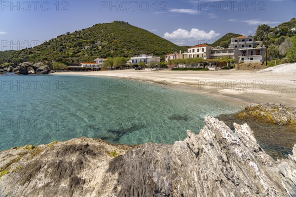 The beach of Kalamos, island of Euboea or Evia, Greece