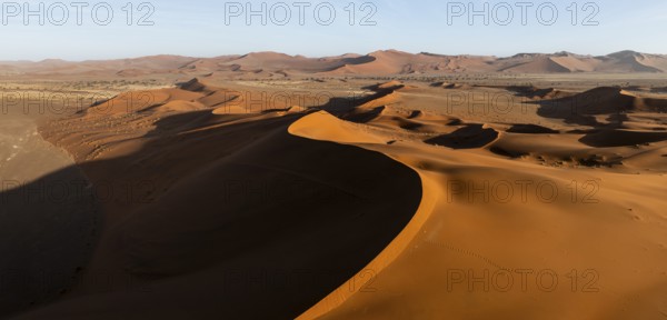 Aerial view of sand dunes in the Namib Desert, Namib Naukluft Park, Namibia