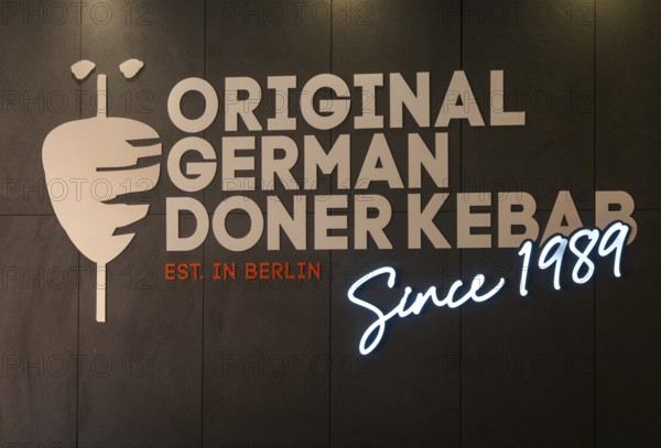 Inside GDK German Doner Kebab takeaway restaurant, Exeter, Devon, England, UK established Berlin 1989