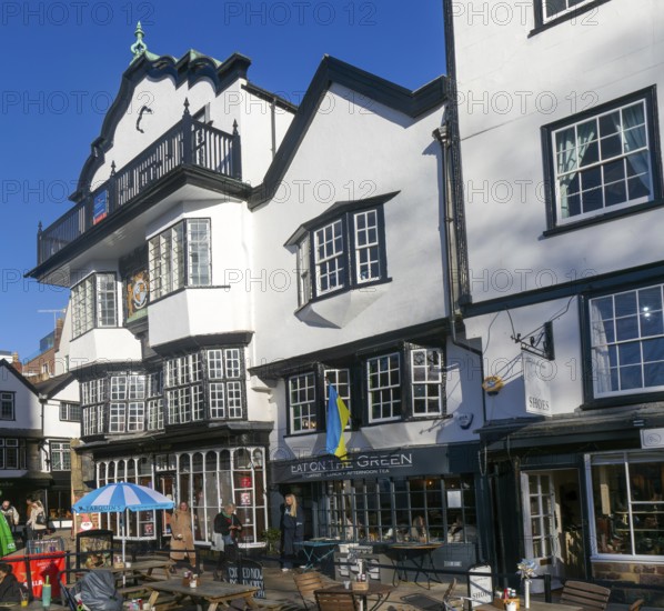 Mol's Coffee House, historic Grade I listed building, Cathedral Close, Exeter, Devon, England, UK c 1596