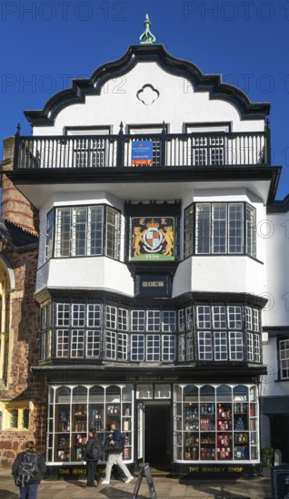 Mol's Coffee House, historic Grade I listed building, Cathedral Close, Exeter, Devon, England, UK c 1596