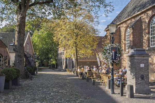 Street cafe in the small town of Bronckhorst, Gelderland, Netherlands