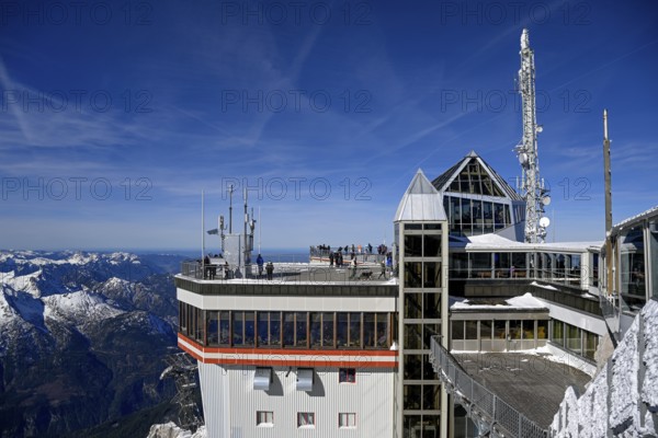 Mountain station of the Zugspitz cable car, Austrian side, municipality of Ehrwald, Reutte district, Tyrol, Austria