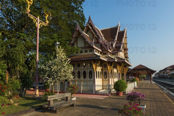 Royal Railway Station Pavilion, Hua Hin, Prachuap Khiri Khan, Central Thailand, Thailand