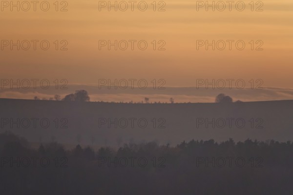 Landscape on an evening in autumn, November, Germany
