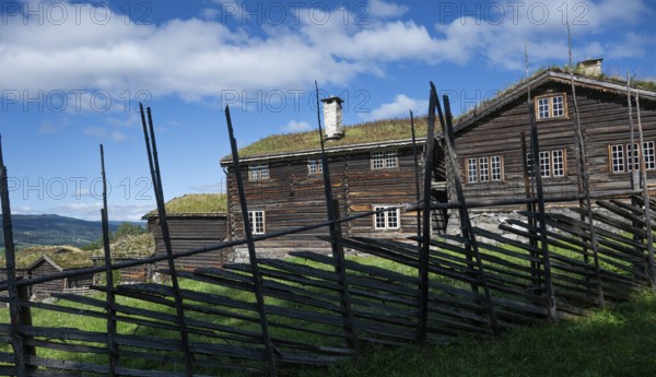 Maihaugen open-air museum with houses and objects from farms in Gudbrandsdal, Lillehammer am MjÃ¸sa Lake, Innlandet Municipality, Norway