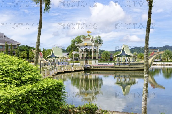 Ceremonial stone barge in the Masjid Omar Ali Saifuddien Mosque complex, Bandar Seri Begawan, Brunei