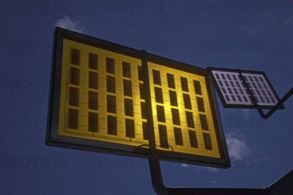 Solar-tree in the Ulm residential area solar city, Ulm, Baden-Wurttemberg, Germany