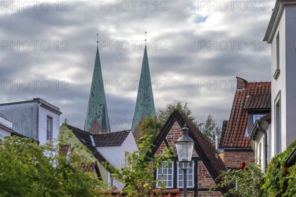 St. Mary's Church Towers, Hanseatic City of LÃ¼beck, Schleswig-Holstein, Germany
