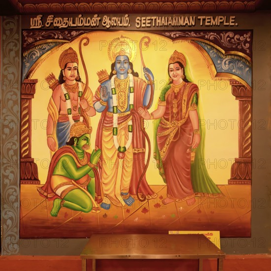 Sriramajayam Hindu Temple, Wall paintings, Nuwara, Sri Lanka