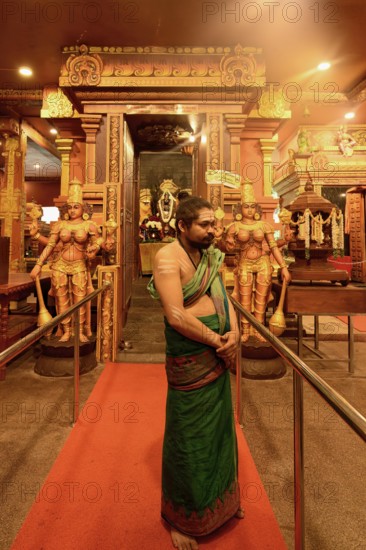 Sriramajayam Hindu Temple, Priest, Nuwara, Sri Lanka