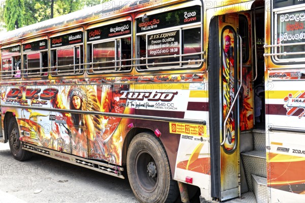 Fully decorated buses, Kandy, Sri Lanka