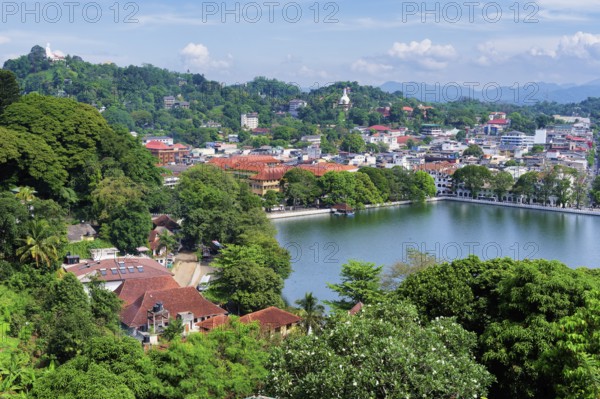 View over Kandy Lake, Kandy, Sri Lanka