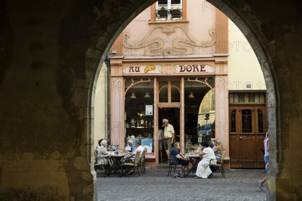 Art Nouveau bakery, Old Town, Colmar, Alsace, France