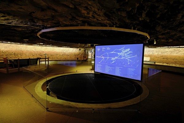 Demonstration room in the salt mine, Bex, Canton of Vaud, Switzerland