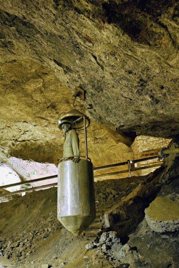 Old person basket, salt mine, Bex, Canton of Vaud, Switzerland