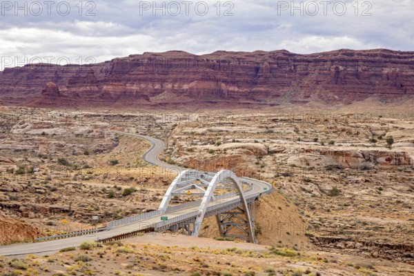 Hite, Michigan - The Hite Crossing Bridge carries Utah Highway 95 across the Colorado River at the north end of Glen Canyon in Glen Canyon National Recreation Area