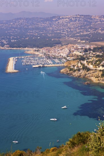 Top view, bay, Moraira, Costa Blanca, Spain