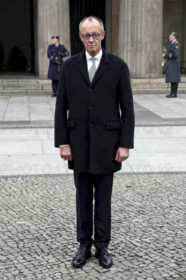 Federal Chancellor Friedrich Merz - Memorial Day Wreath laying for victims of war and tyranny, Neue Wache, Berlin, 16.11.25