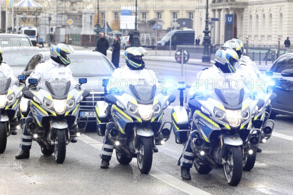 Motorbike parade of the Berlin Police - Memorial Day Wreath laying for victims of war and tyranny, Neue Wache, Berlin, 16.11.25