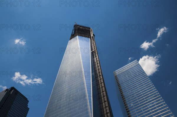 High-rise construction site, skyscraper construction, One World Trade Center, Freedom Tower, 9-11 Memorial, Ground Zero, New York City, USA, North America, America